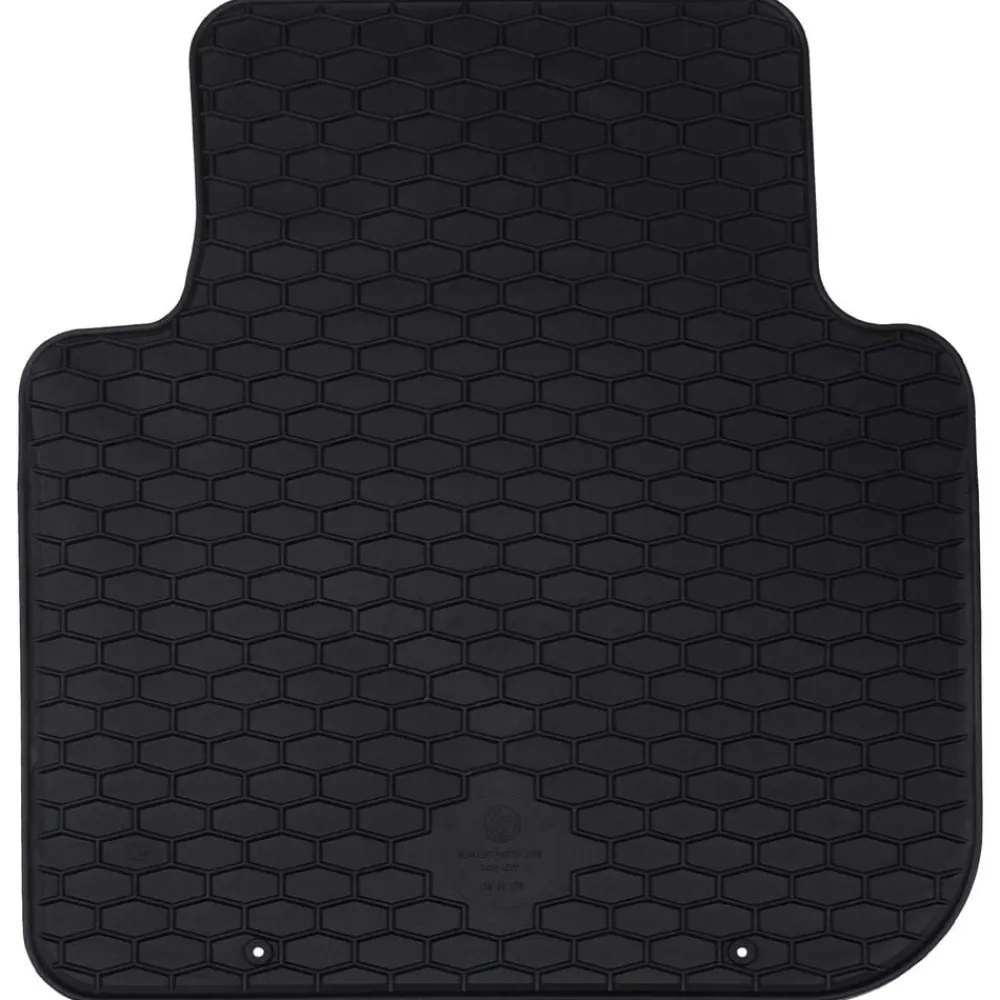 vidaXL Piezas Y Accesorios Para Vehículos-Alfombrilla de Coche 4 pcs Negro Goma