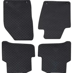 vidaXL Alfombrilla de Coche 4 pcs Negro Goma Discount