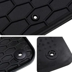 vidaXL Alfombrilla de Coche 4 pcs Negro Goma Discount
