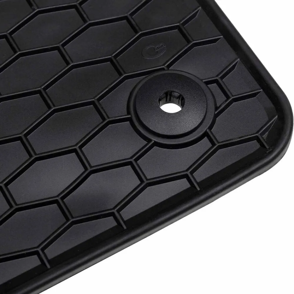 vidaXL Piezas Y Accesorios Para Vehículos-Alfombrilla de Coche 4 pcs Negro Goma