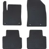 vidaXL Alfombrilla de Coche 4 pcs Negro Goma Outlet
