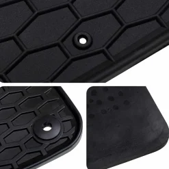 vidaXL Alfombrilla de Coche 4 pcs Negro Goma Outlet