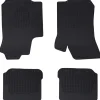 vidaXL Alfombrilla de Coche 4 pcs Negro Goma Best