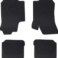vidaXL Alfombrilla de Coche 4 pcs Negro Goma Best