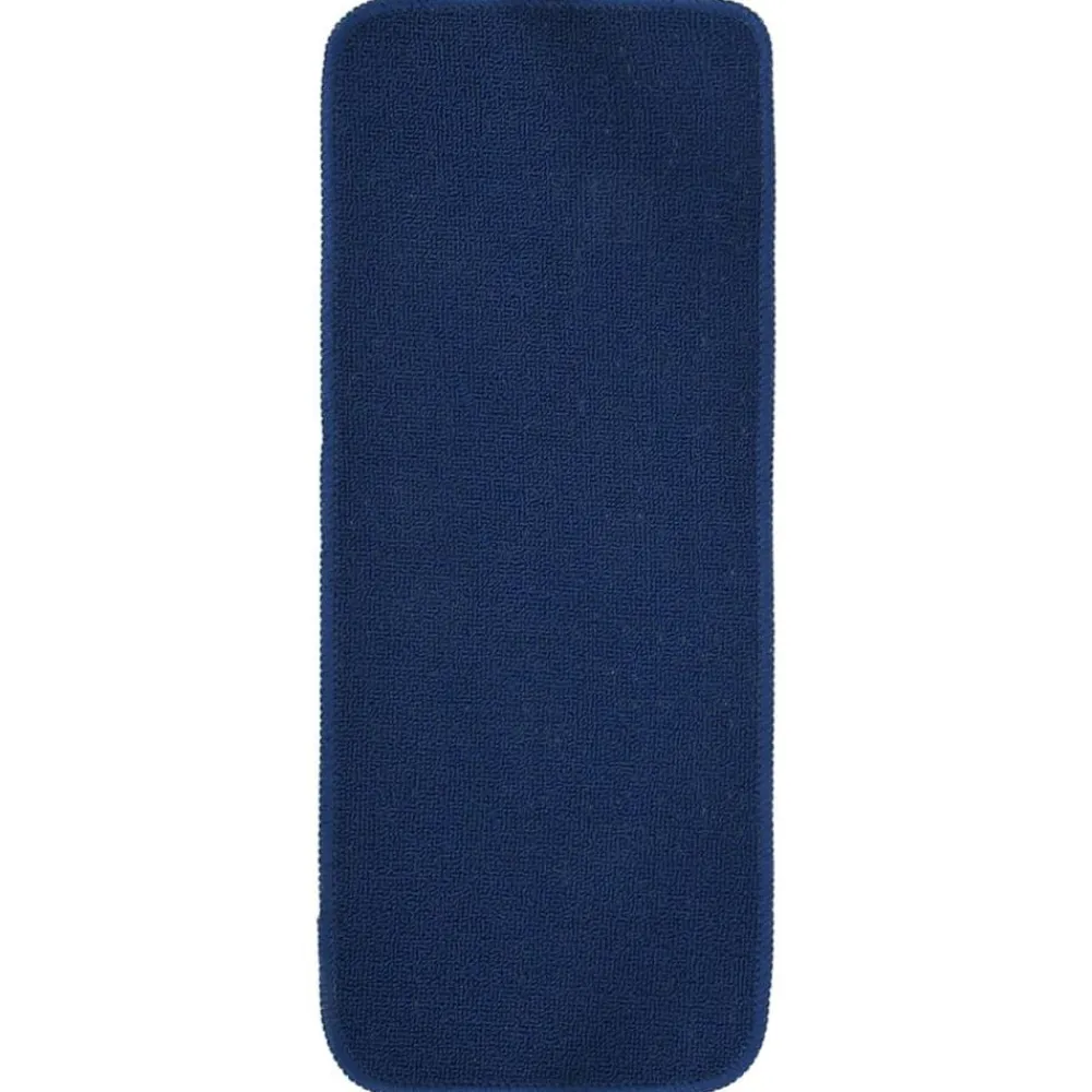 vidaXL Alfombrilla de escalera 15 uds marino rectangular 60x25 cm Azul Discount