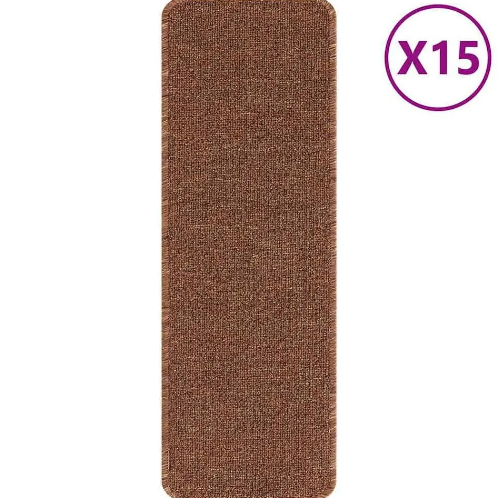 vidaXL Alfombrillas Antideslizantes para Escalera 15 pcs Amarillo Amarillo oscuro Outlet
