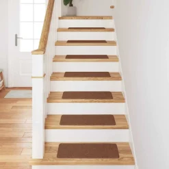 vidaXL Alfombrillas Antideslizantes para Escalera 15 pcs Amarillo Amarillo oscuro Outlet