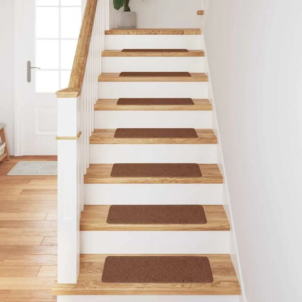 vidaXL Alfombrillas Antideslizantes para Escalera 15 pcs Amarillo Amarillo oscuro Outlet