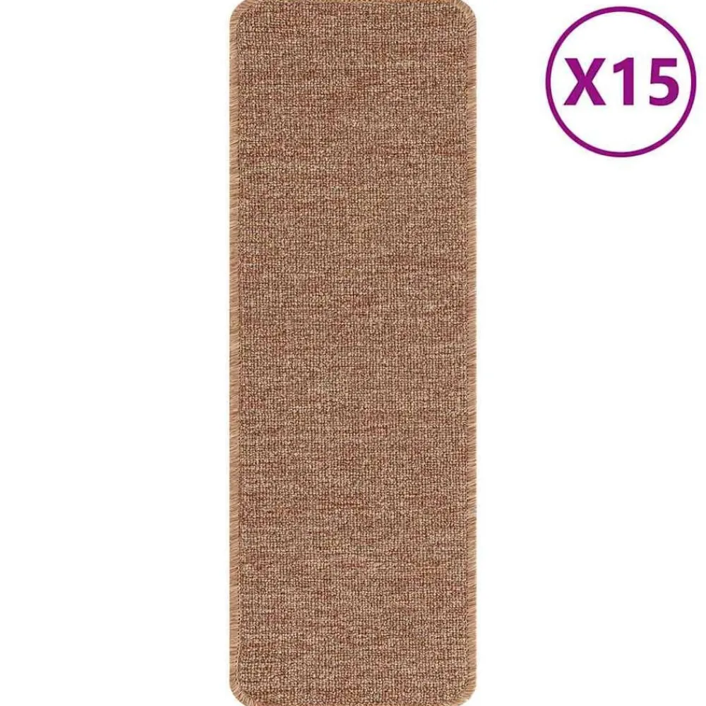 vidaXL Alfombrillas Antideslizantes para Escalera 15 pcs Amarillo Amarillo claro Clearance