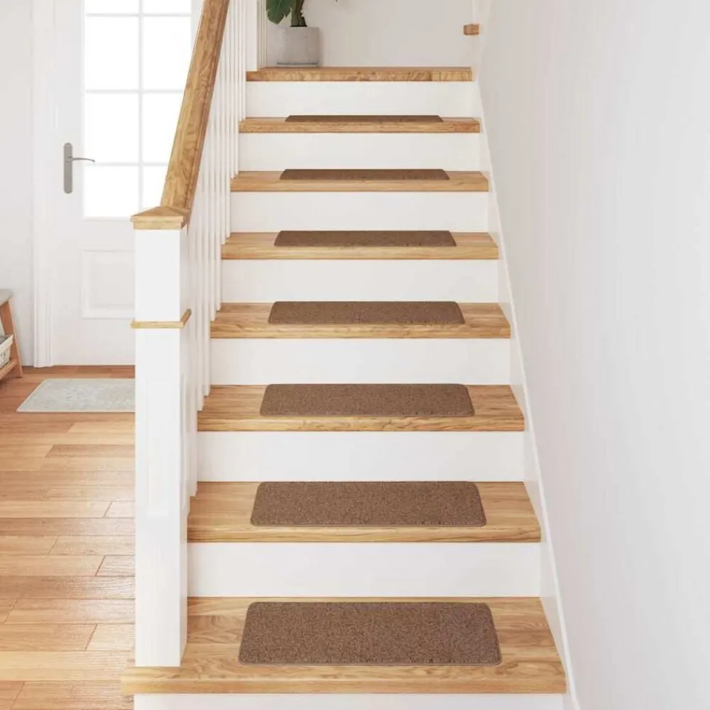 vidaXL Alfombrillas Antideslizantes para Escalera 15 pcs Amarillo Amarillo claro Clearance