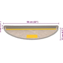 vidaXL Alfombrillas autoadhesivas sisal 15 uds 56x17x3 cm Plateado Outlet