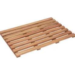 vidaXL Accesorios Para El Baño-Alfombrillas de baño 2 uds madera maciza de acacia 56x37 cm