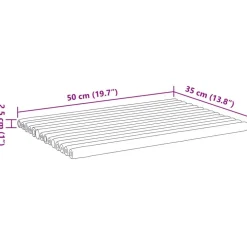 vidaXL Accesorios Para El Baño-Alfombrillas de baño 2 unidades bambú 50x35 cm