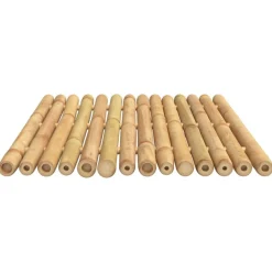 vidaXL Accesorios Para El Baño-Alfombrillas de baño 2 unidades bambú 50x35 cm