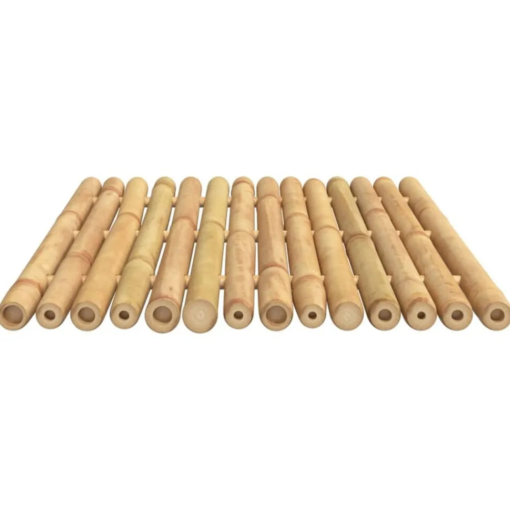 vidaXL Accesorios Para El Baño-Alfombrillas de baño 2 unidades bambú 50x35 cm