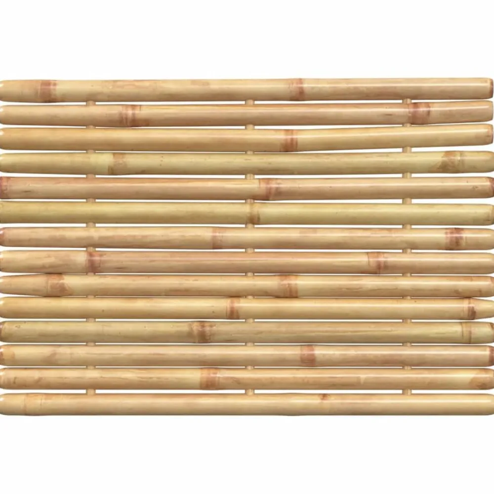 vidaXL Accesorios Para El Baño-Alfombrillas de baño 2 unidades bambú 50x35 cm
