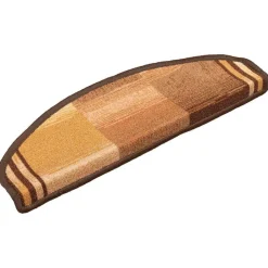 vidaXL Productos Del Hogar-Alfombrillas de escalera autoadhesivas 5 uds marrón 65x21x4 cm
