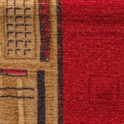 vidaXL Alfombrillas de escalera autoadhesivas 5 uds 65x21x4 cm Rojo