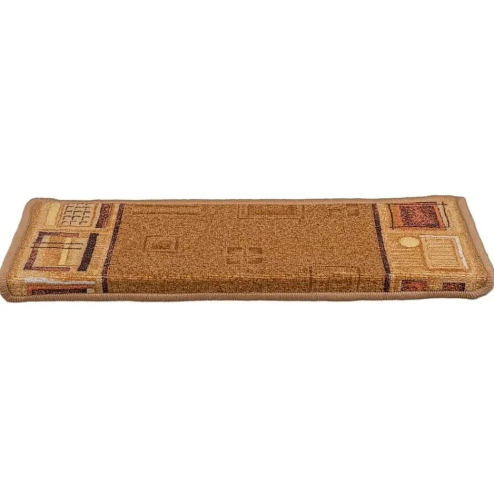 vidaXL Productos Del Hogar-Alfombrillas de escalera autoadhesivas 5 uds 65x21x4cm