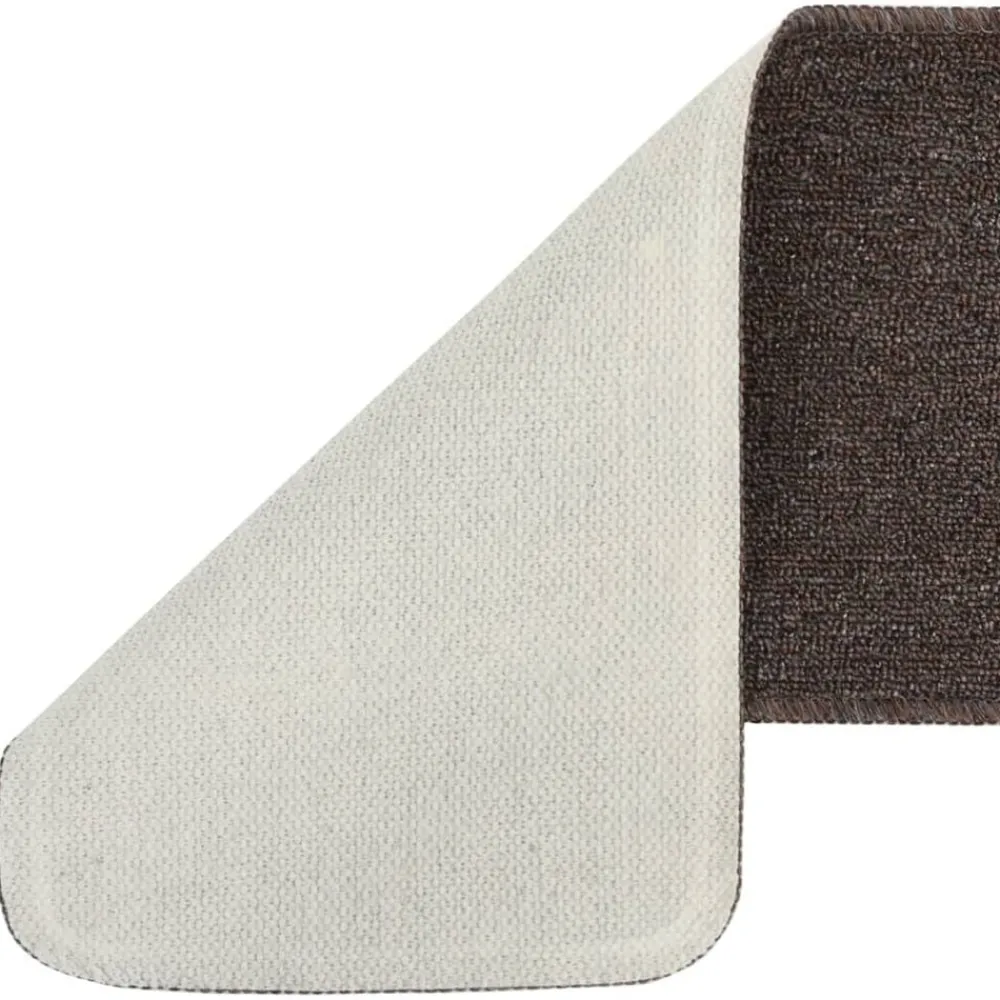 vidaXL Alfombrillas de escalera 15 uds marrón rectangular 60x25 cm Marrón oscuro Discount