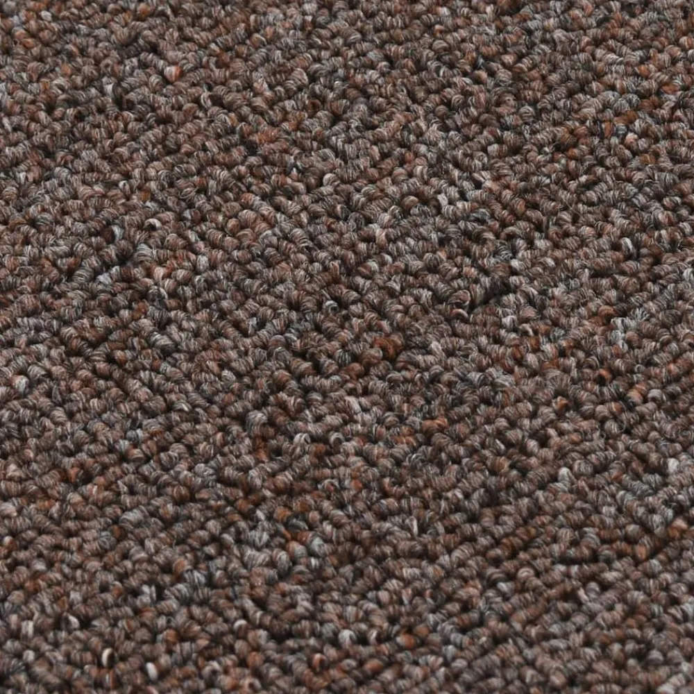 vidaXL Alfombrillas de escalera 15 uds marrón rectangular 60x25 cm Marrón oscuro Discount