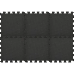 vidaXL Alfombrillas de goma EVA negra 54 uds 4,86㎡ Best