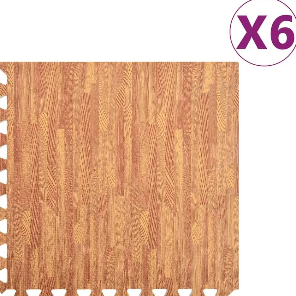 vidaXL Fitness Y Musculación-Alfombrillas de goma EVA vetas de madera 54 uds 2,16 ㎡