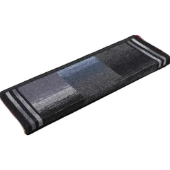 vidaXL Alfombrillas escalera autoadhesivas 5uds 65x21x4cm Negro y gris Hot