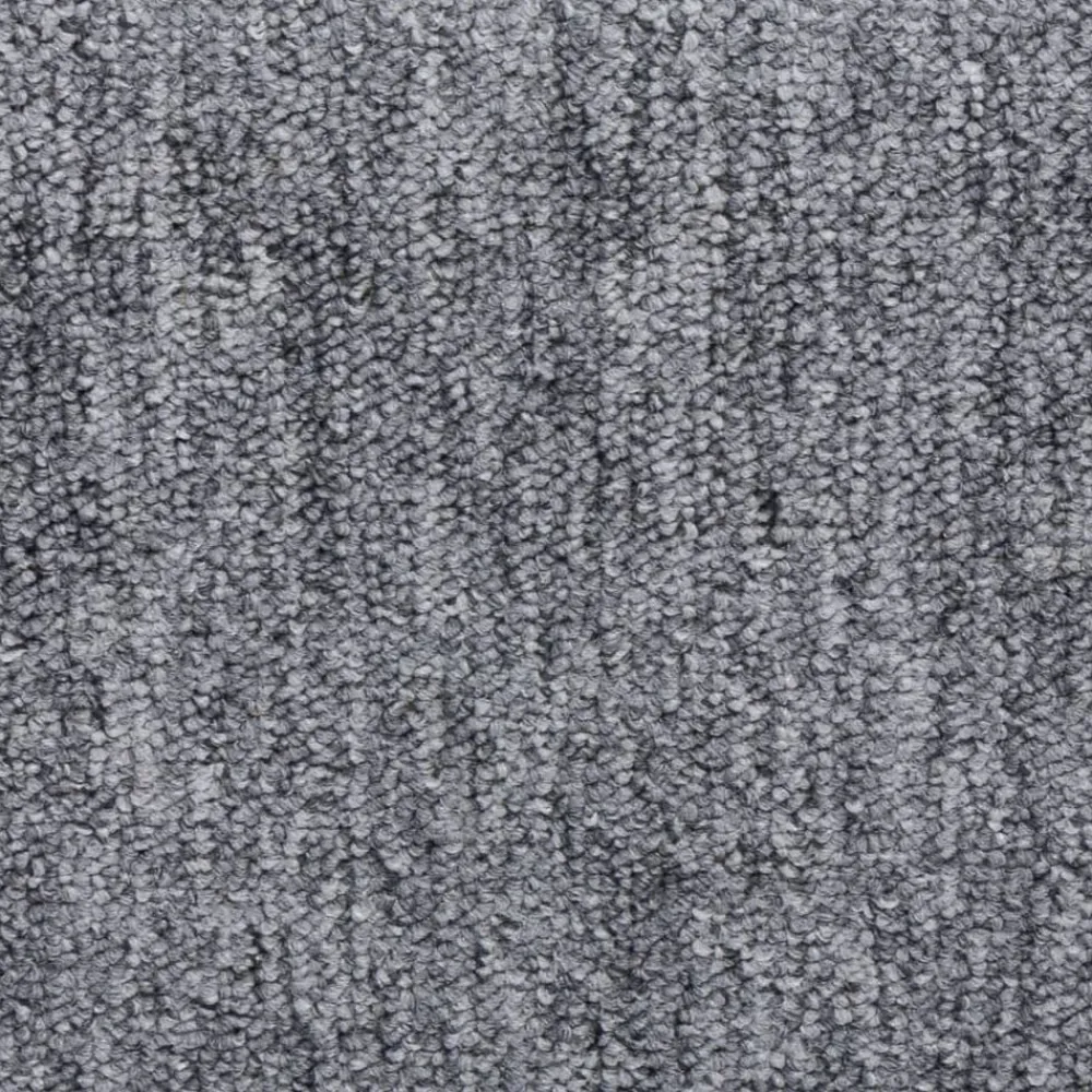 vidaXL Productos Del Hogar-Alfombrillas para escaleras 15 unidades 65x21x4 cm Gris claro Borde rectangular