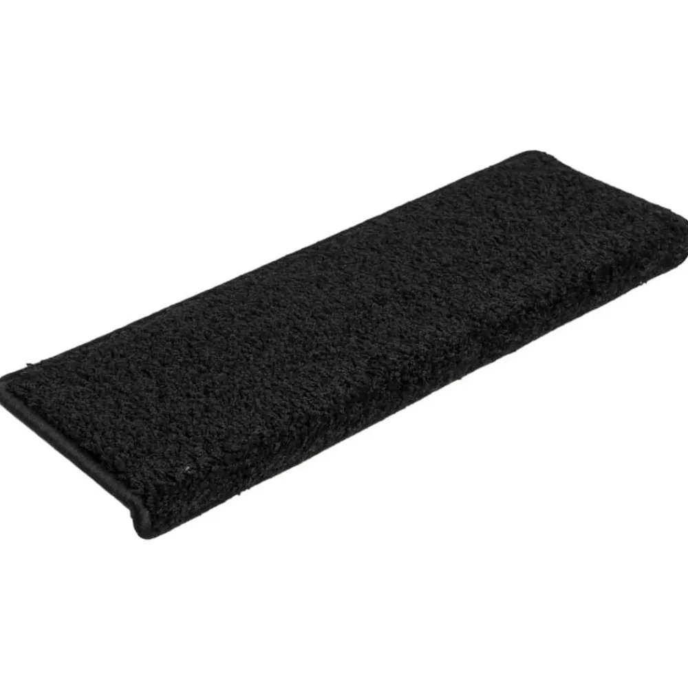 vidaXL Productos Del Hogar-Alfombrillas para escaleras 15 unidades 65x21x4 cm Borde Rectangular