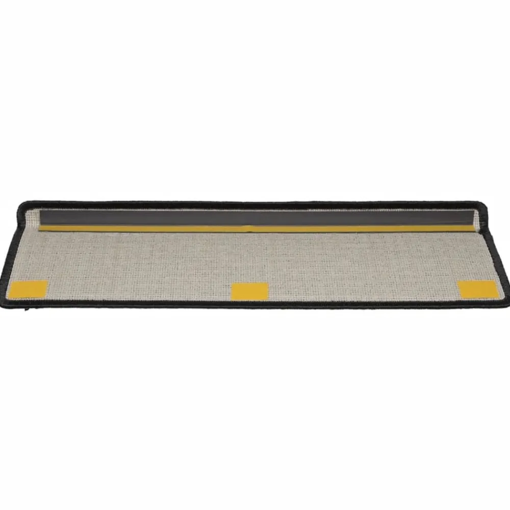 vidaXL Productos Del Hogar-Alfombrillas para escaleras 15 unidades 65x21x4 cm Borde Rectangular