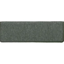 vidaXL Alfombrillas para escaleras 15 unidades 65x21x4 cm Borde rectangular Verde oscuro Sale