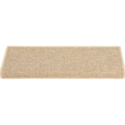 vidaXL Productos Del Hogar-Alfombrillas para escaleras 15 unidades 65x21x4 cm Borde rectangular