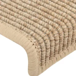 vidaXL Productos Del Hogar-Alfombrillas para escaleras 15 unidades 65x21x4 cm Borde rectangular