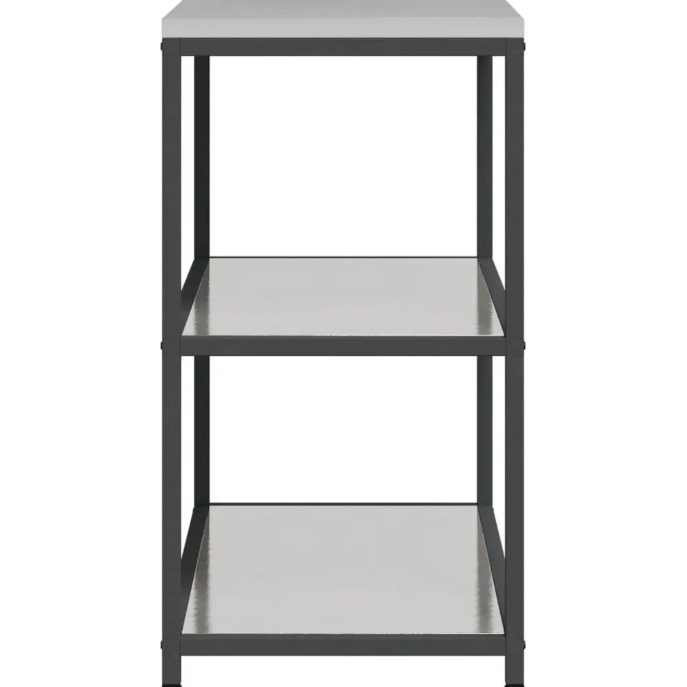 vidaXL Armarios Y Almacenamiento-Almacenamiento de cocina Plateado 90 x 50 x 92 cm Acero