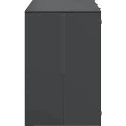 vidaXL Almacenamiento de cubos Wheelie para 3 cubos Antracita Acero Hot