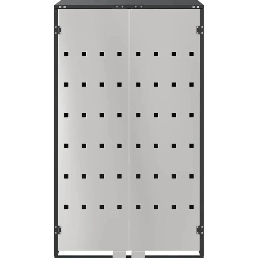 vidaXL Almacenamiento de Contenedor Rodante con Tapa Abatible a Gas para Contenedor de 240L