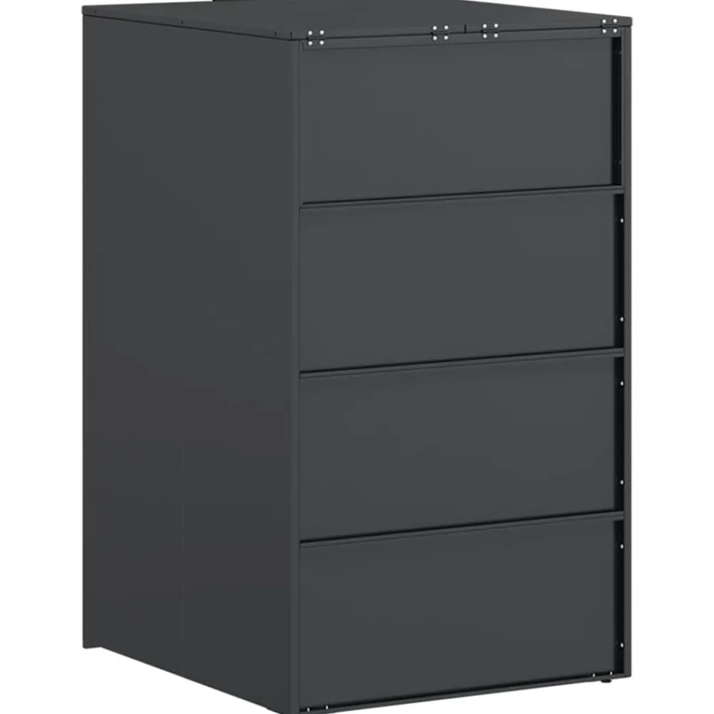 vidaXL Almacenamiento de Contenedor Rodante con Tapa Abatible a Gas para Contenedor de 240L