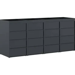 vidaXL Almacenamiento de cubos Wheelie para 4 cubos Antracita Sale