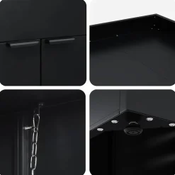 vidaXL Productos Del Hogar-Almacenamiento de cubos Wheelie para 6 cubos