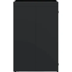 vidaXL Almacenamiento para Contenedor Rueda con Techo para Plantas para Contenedor de 240L Negro Clearance