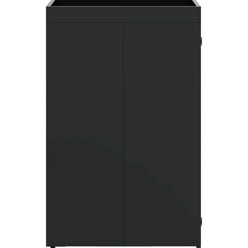 vidaXL Almacenamiento para Contenedor Rueda con Techo para Plantas para Contenedor de 240L Negro Clearance
