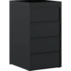 vidaXL Almacenamiento para Contenedor Rueda con Techo para Plantas para Contenedor de 240L Negro Clearance