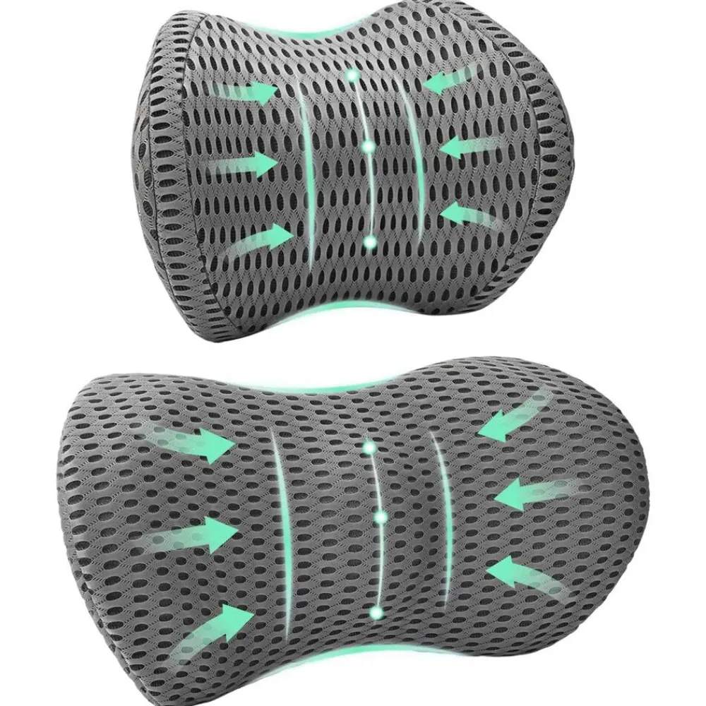 vidaXL Ropa De Casa-Almohada cervical, Almohada lumbar Espuma Viscoelástica