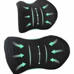 vidaXL Almohada cervical, Almohada lumbar Espuma Viscoelástica Negro Sale