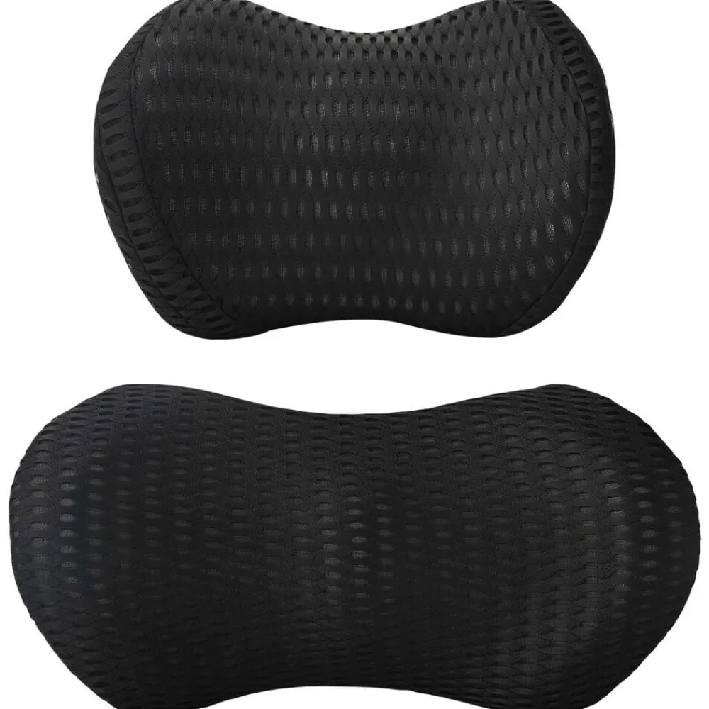vidaXL Almohada cervical, Almohada lumbar Espuma Viscoelástica Negro Sale