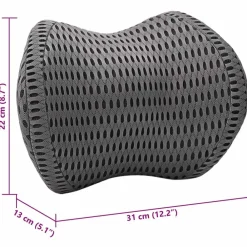 vidaXL Almohada cervical Espuma Viscoelástica Negro Online
