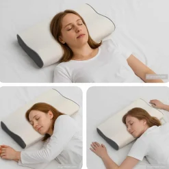 vidaXL Almohada cervical Espuma Viscoelástica 59 x 34,5 x 12 cm White Discount