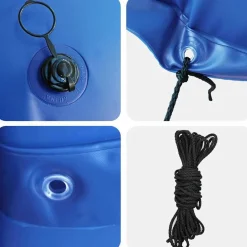 vidaXL Piscina Y Spa-Almohada de piscina de invierno Azul Ø 220 x 140 cm PVC