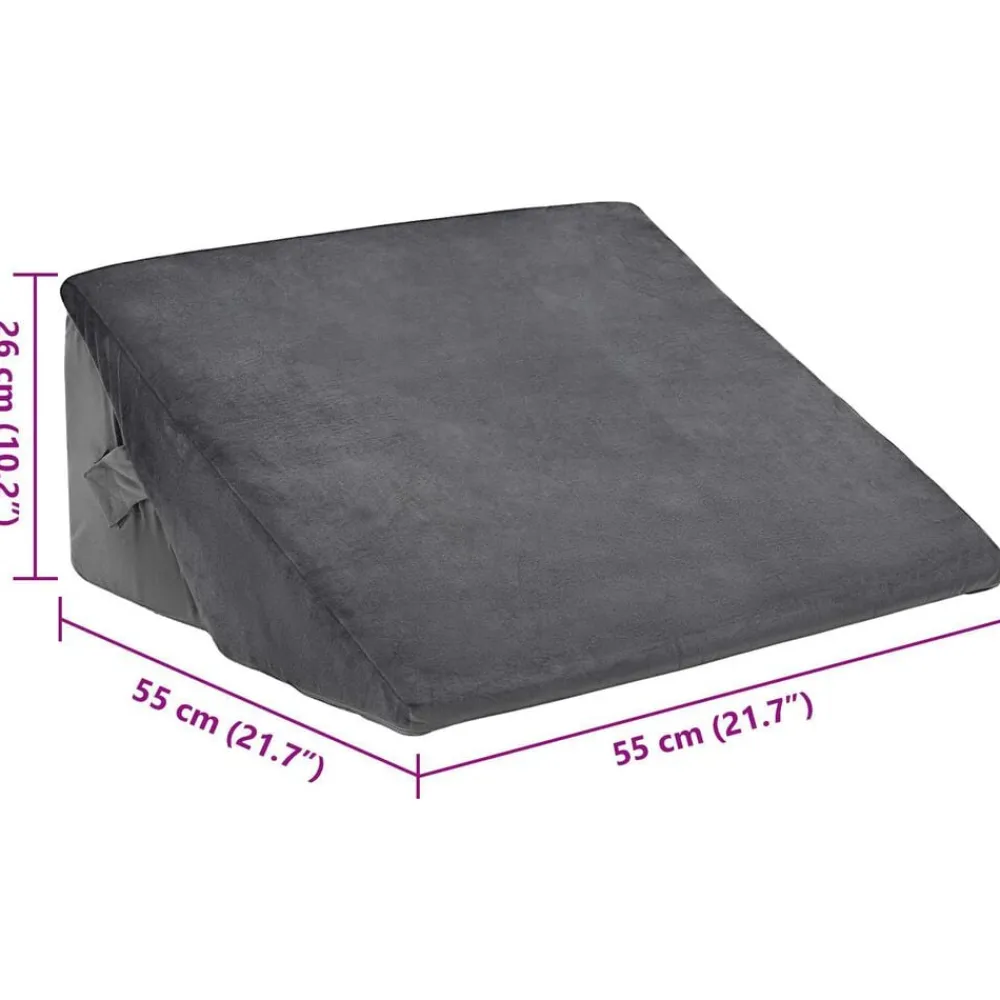 vidaXL Ropa De Casa-Almohada en forma de cuña 55 x 55 x 26 cm